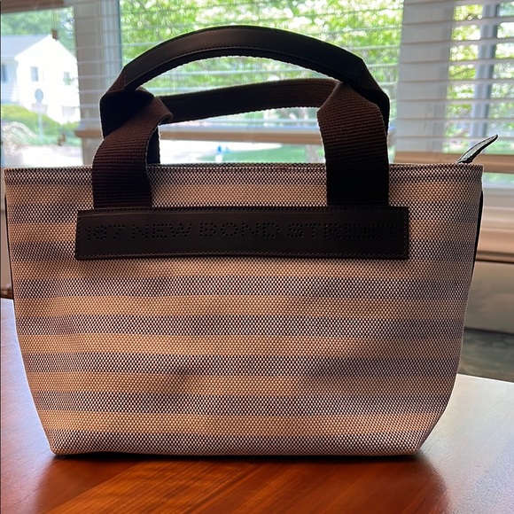 Asprey Brown and Cream Striped Tote -like new! - Picture 3 of 12